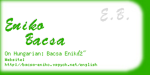 eniko bacsa business card